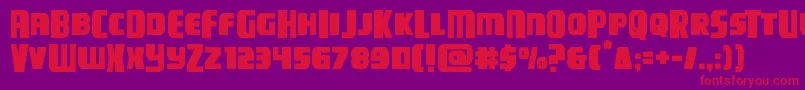 campjusticemidcase Font – Red Fonts on Purple Background
