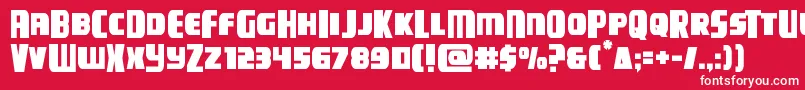 campjusticemidcase Font – White Fonts on Red Background