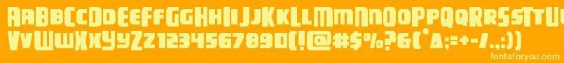 campjusticemidcase Font – Yellow Fonts on Orange Background