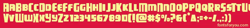 campjusticemidcase Font – Yellow Fonts on Red Background