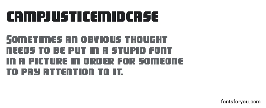Review of the Campjusticemidcase Font