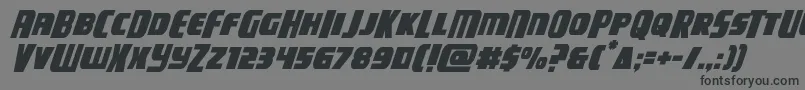 campjusticemidcaseital Font – Black Fonts on Gray Background