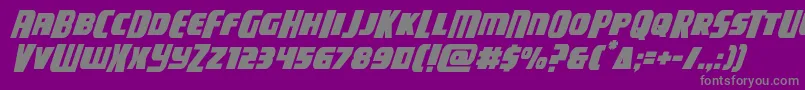 campjusticemidcaseital Font – Gray Fonts on Purple Background