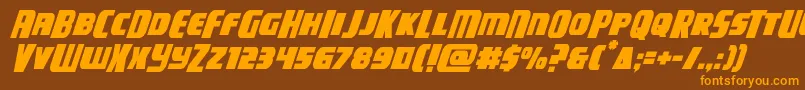 campjusticemidcaseital Font – Orange Fonts on Brown Background