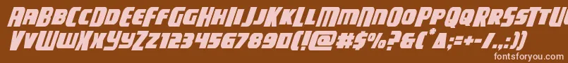campjusticemidcaseital Font – Pink Fonts on Brown Background