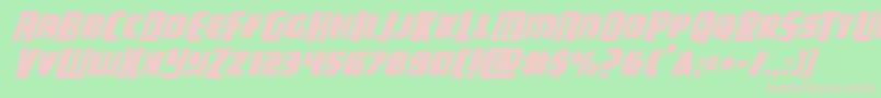 campjusticemidcaseital Font – Pink Fonts on Green Background