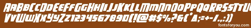 campjusticemidcaseital Font – White Fonts on Brown Background