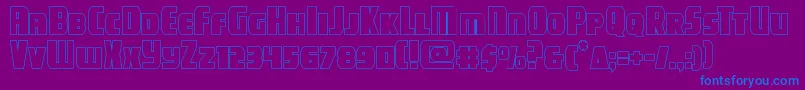 campjusticeout Font – Blue Fonts on Purple Background