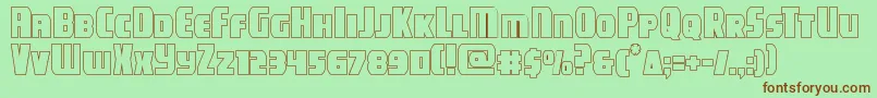 campjusticeout Font – Brown Fonts on Green Background