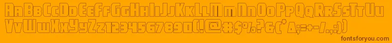 campjusticeout Font – Brown Fonts on Orange Background