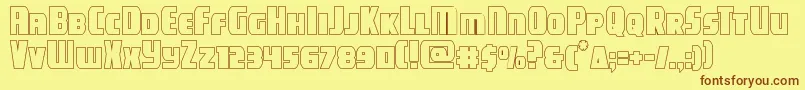 campjusticeout Font – Brown Fonts on Yellow Background