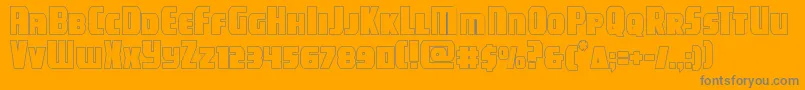 campjusticeout Font – Gray Fonts on Orange Background