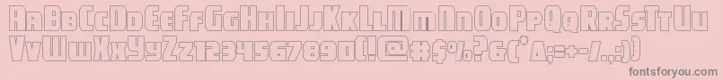 campjusticeout Font – Gray Fonts on Pink Background