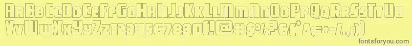 campjusticeout Font – Gray Fonts on Yellow Background