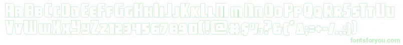 campjusticeout Font – Green Fonts on White Background