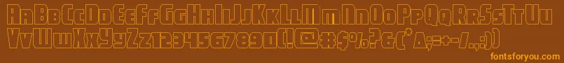 campjusticeout Font – Orange Fonts on Brown Background