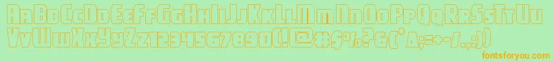 campjusticeout Font – Orange Fonts on Green Background