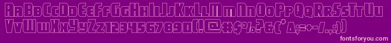 campjusticeout Font – Pink Fonts on Purple Background