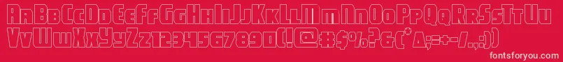 campjusticeout Font – Pink Fonts on Red Background