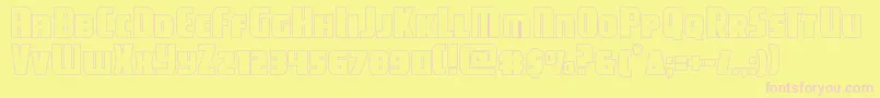 campjusticeout Font – Pink Fonts on Yellow Background