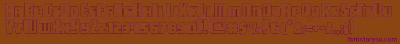 campjusticeout Font – Purple Fonts on Brown Background