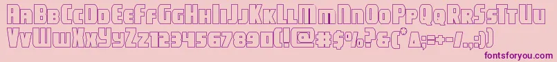 campjusticeout Font – Purple Fonts on Pink Background