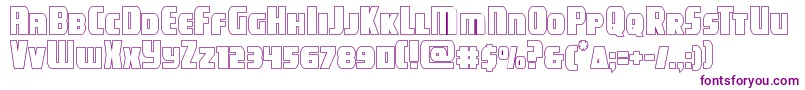 campjusticeout Font – Purple Fonts on White Background