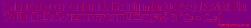 campjusticeout Font – Red Fonts on Purple Background