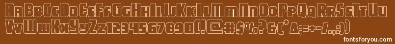 campjusticeout Font – White Fonts on Brown Background