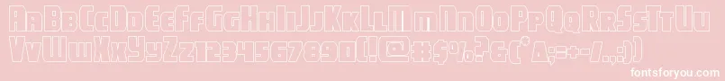 campjusticeout Font – White Fonts on Pink Background