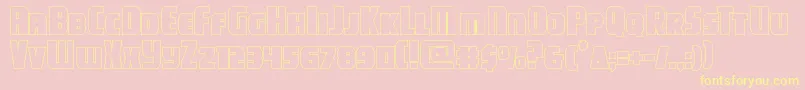 campjusticeout Font – Yellow Fonts on Pink Background