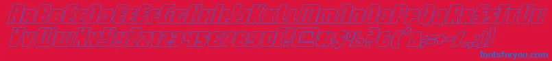 campjusticeoutital Font – Blue Fonts on Red Background