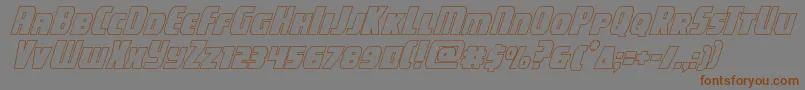 campjusticeoutital Font – Brown Fonts on Gray Background