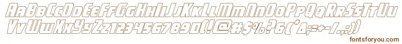 campjusticeoutital Font – Brown Fonts on White Background
