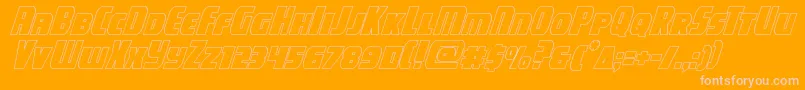 campjusticeoutital Font – Pink Fonts on Orange Background