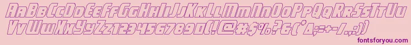 campjusticeoutital Font – Purple Fonts on Pink Background
