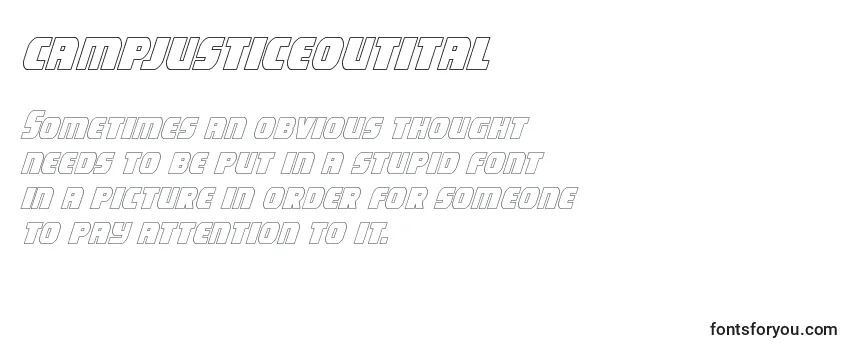 Review of the Campjusticeoutital Font
