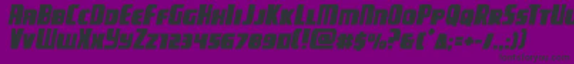 campjusticesemital Font – Black Fonts on Purple Background