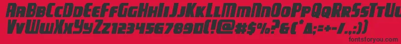 campjusticesemital Font – Black Fonts on Red Background