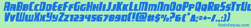 campjusticesemital Font – Blue Fonts on Green Background