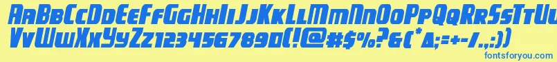 campjusticesemital Font – Blue Fonts on Yellow Background