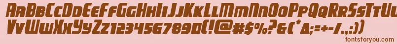 campjusticesemital Font – Brown Fonts on Pink Background