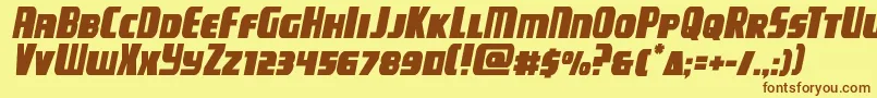 campjusticesemital Font – Brown Fonts on Yellow Background