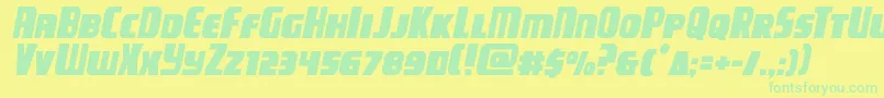 campjusticesemital Font – Green Fonts on Yellow Background