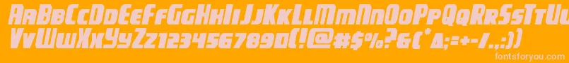 campjusticesemital Font – Pink Fonts on Orange Background