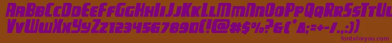 campjusticesemital Font – Purple Fonts on Brown Background