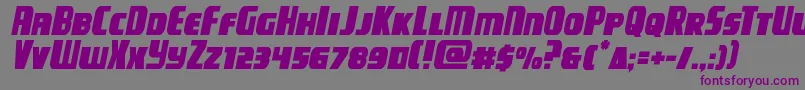 campjusticesemital Font – Purple Fonts on Gray Background