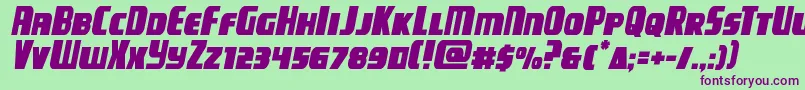 campjusticesemital Font – Purple Fonts on Green Background