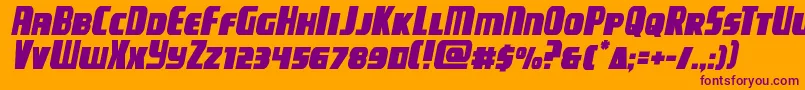 campjusticesemital Font – Purple Fonts on Orange Background