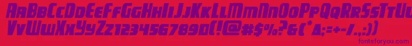 campjusticesemital Font – Purple Fonts on Red Background
